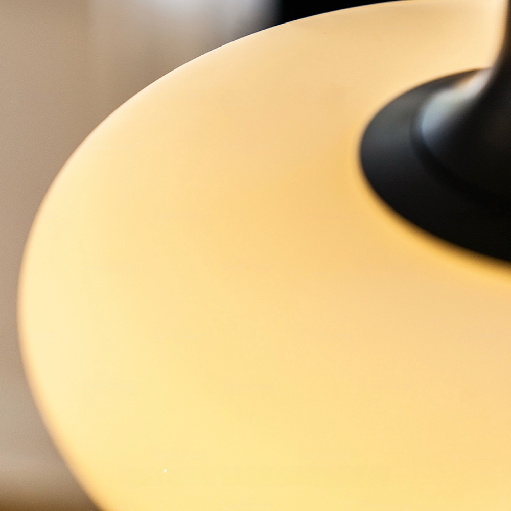 Nordic Cream White Glass Pendant Lamp Minimalist Ambient Lighting