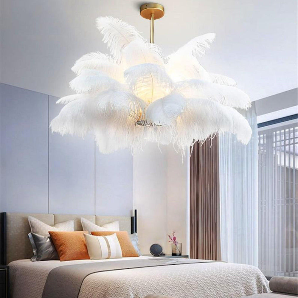 Modern Feather Home Chandelier Nordic Craft Pendant Lighting