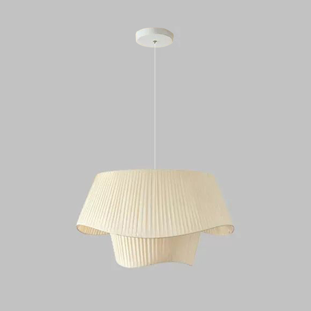 Bohemian Cream Living Room Fabric Pendant Light Makeover Home Decor Lamp