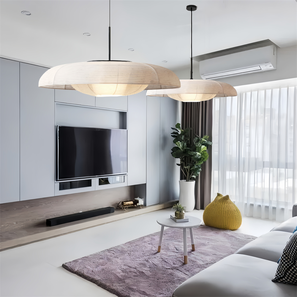 Japanese Wabi Sabi Style Designer Creative Fabric Large Pendant Light