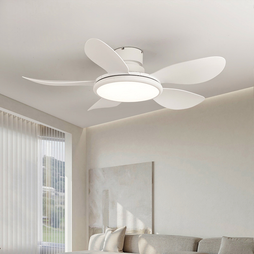 Nordic Style Household Variable Frequency Ceiling Fan Light