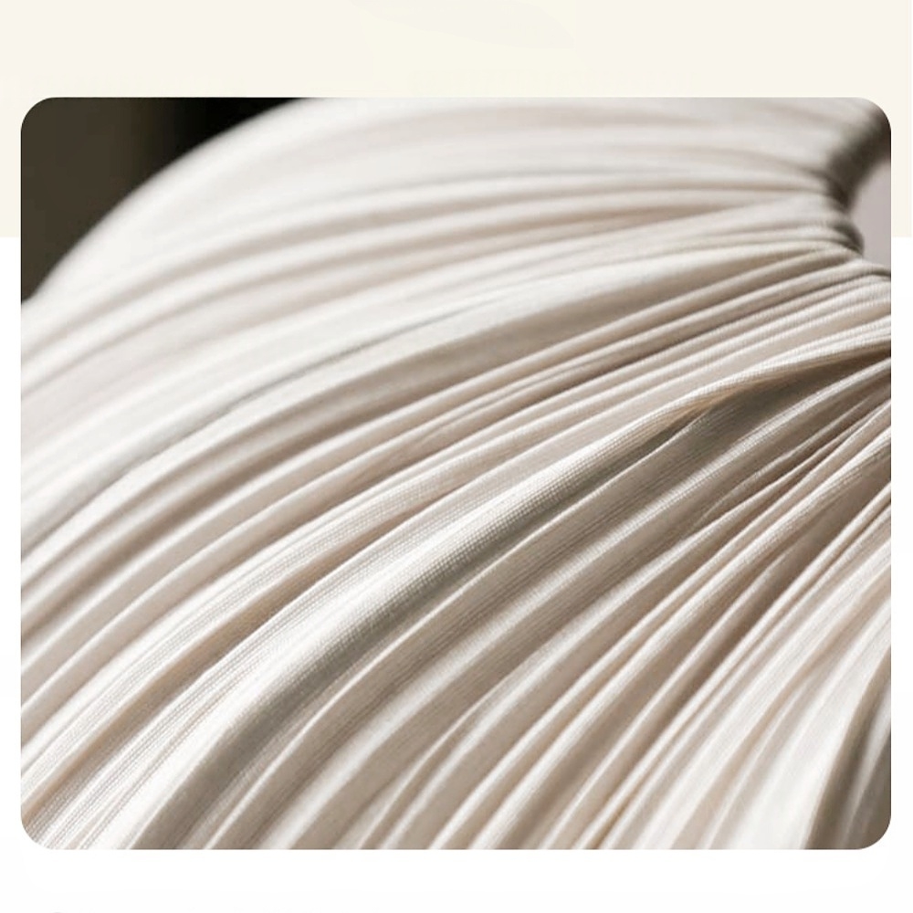 Wabi Sabi Style Retro Pleated Fabric Pendant Light