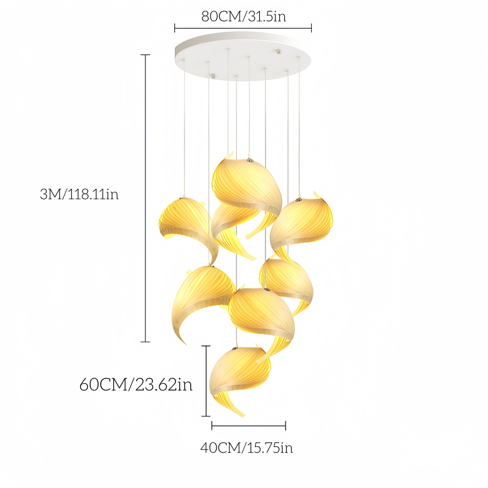 Loft Japanese Conch Art Restaurant Wooden Pendant Light