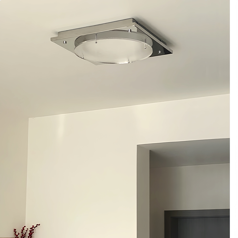 French Bauhaus Entrance Foyer Ceiling Light 