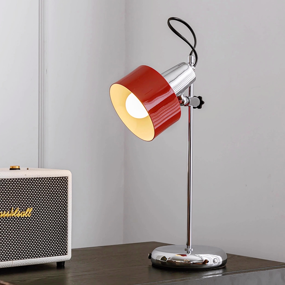 Retro Bauhaus Contrast Color Adjustable Arm Table Lamp