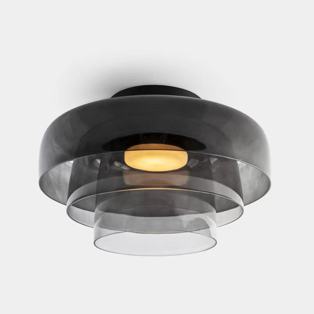 Nordic Designer Corridor Ceiling Light Retro Bedroom Glass Hanging Lamp