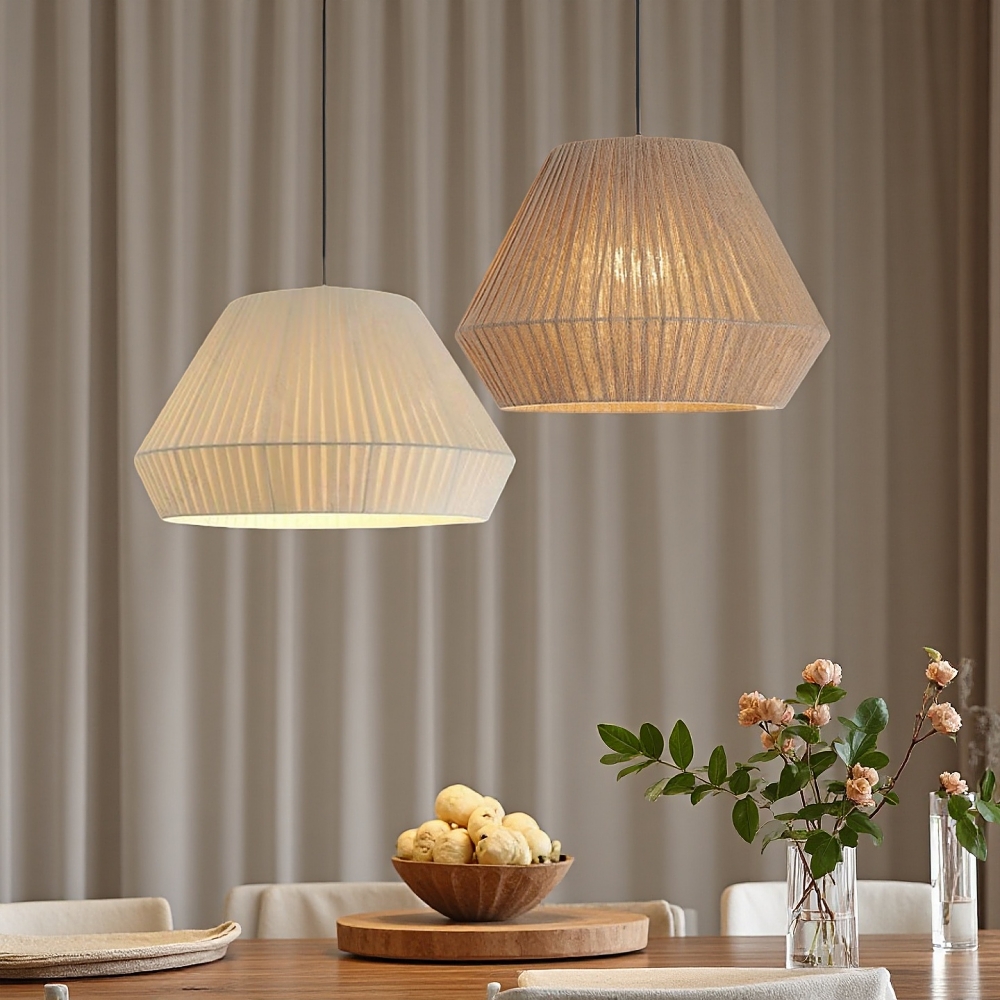 Modern Minimalist Pleated Fabric Pendant Light