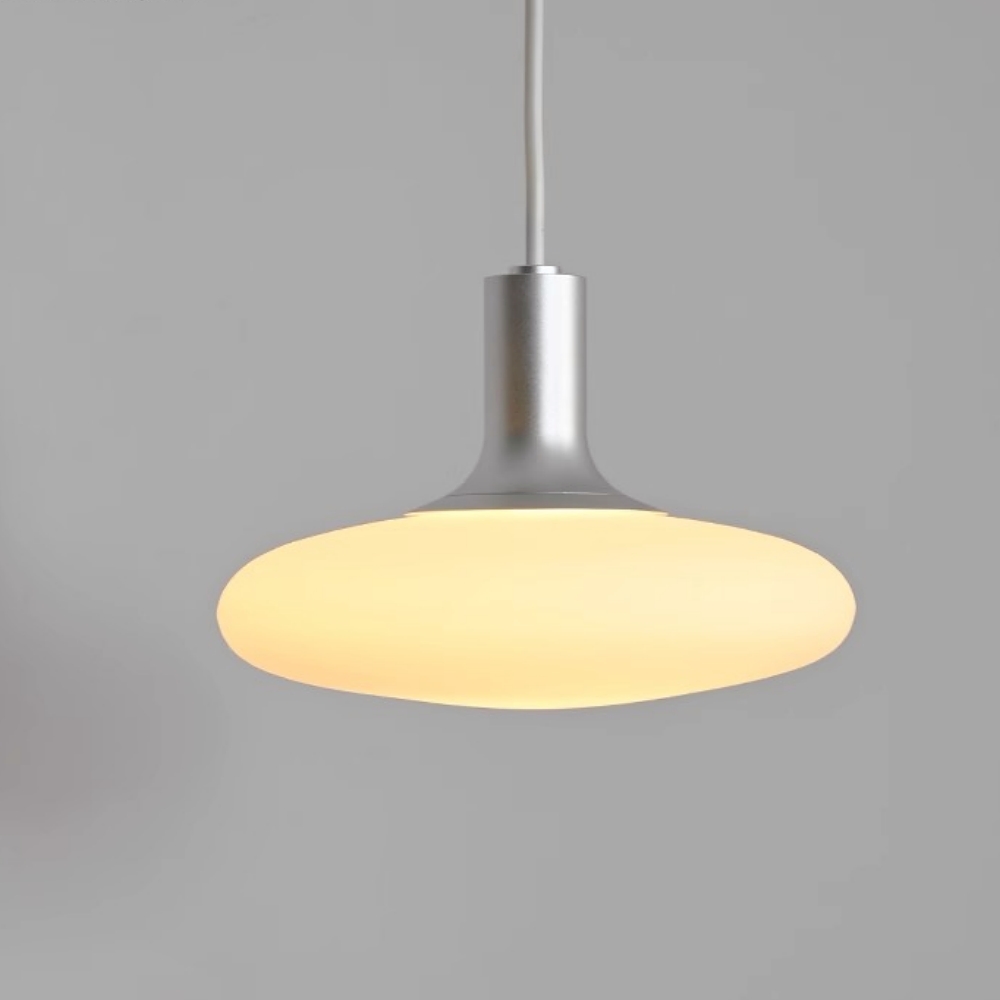 Nordic Cream White Glass Pendant Lamp Minimalist Ambient Lighting