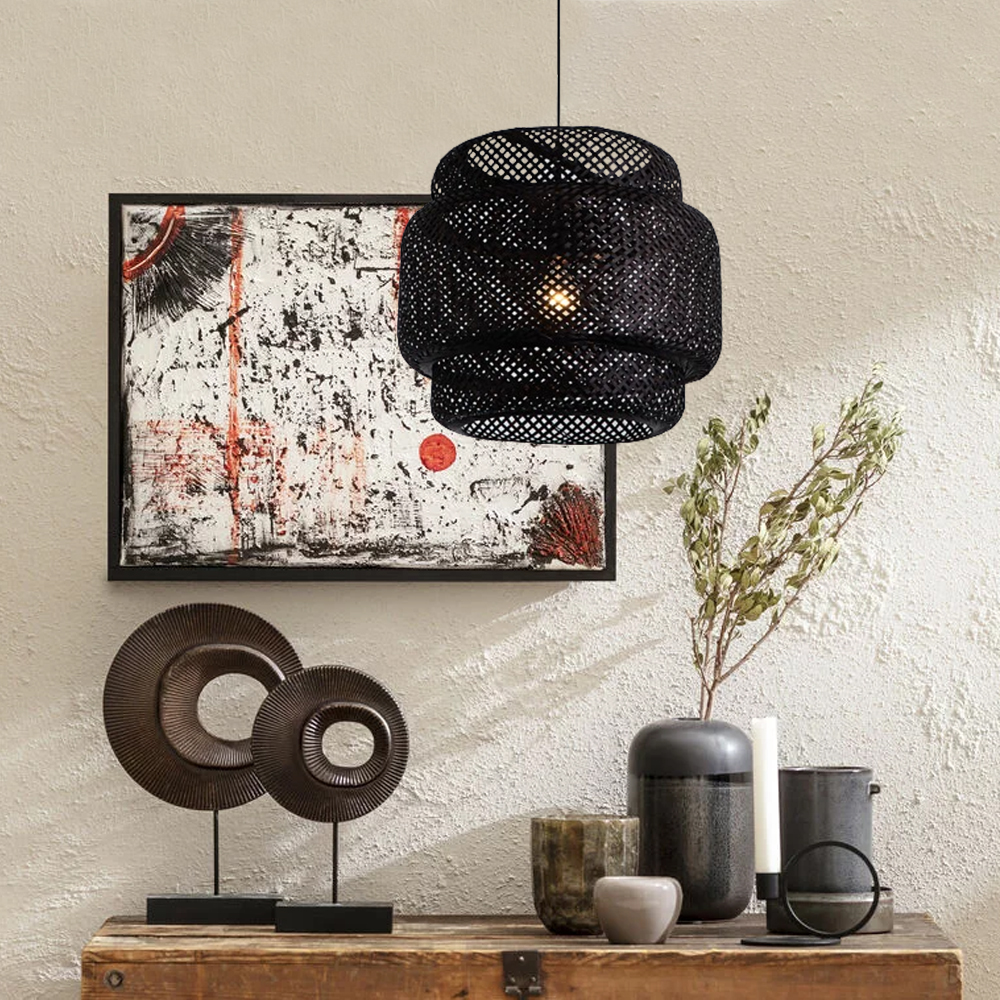 Handmade Sophisticated Bamboo Pendant Lamp Coastal Interior Decor Lighting