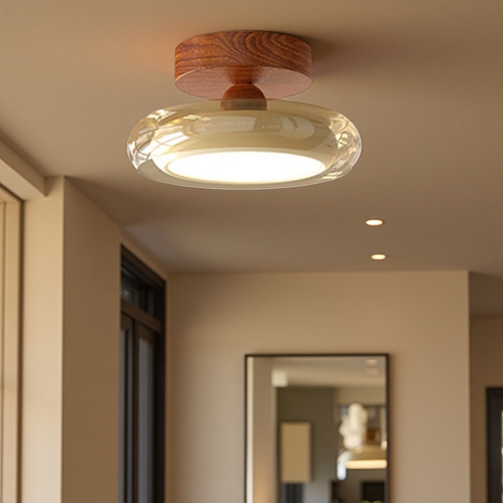 Modern Style Memphis Hallway Glass Ceiling Light