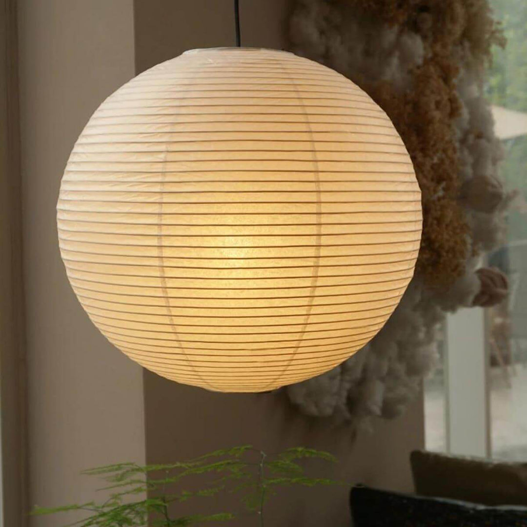 Japanese Simple Wabi-Sabi Ball Chandelier Inspired Paper Hanging Light