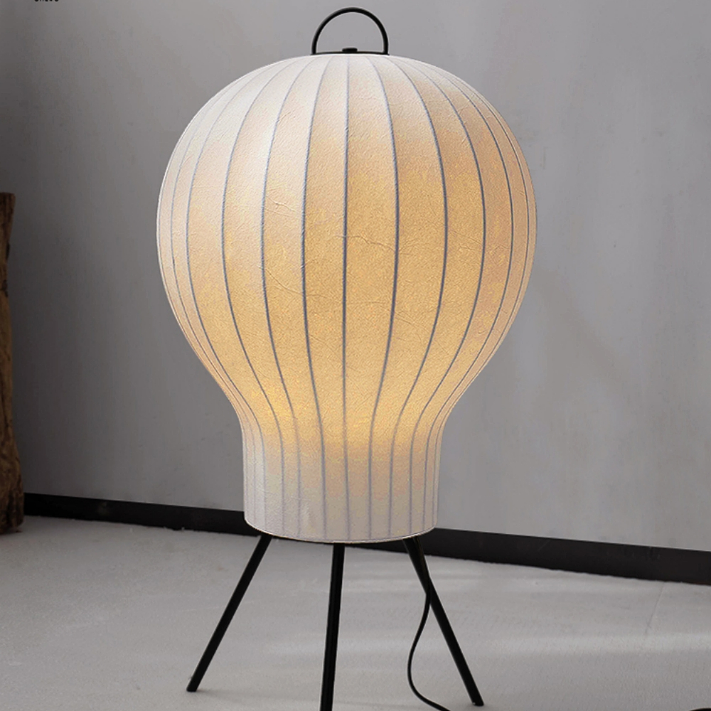 Modern Style Pear Shaped Silk Floor Lamp Creative Living Room Lighting Decoration