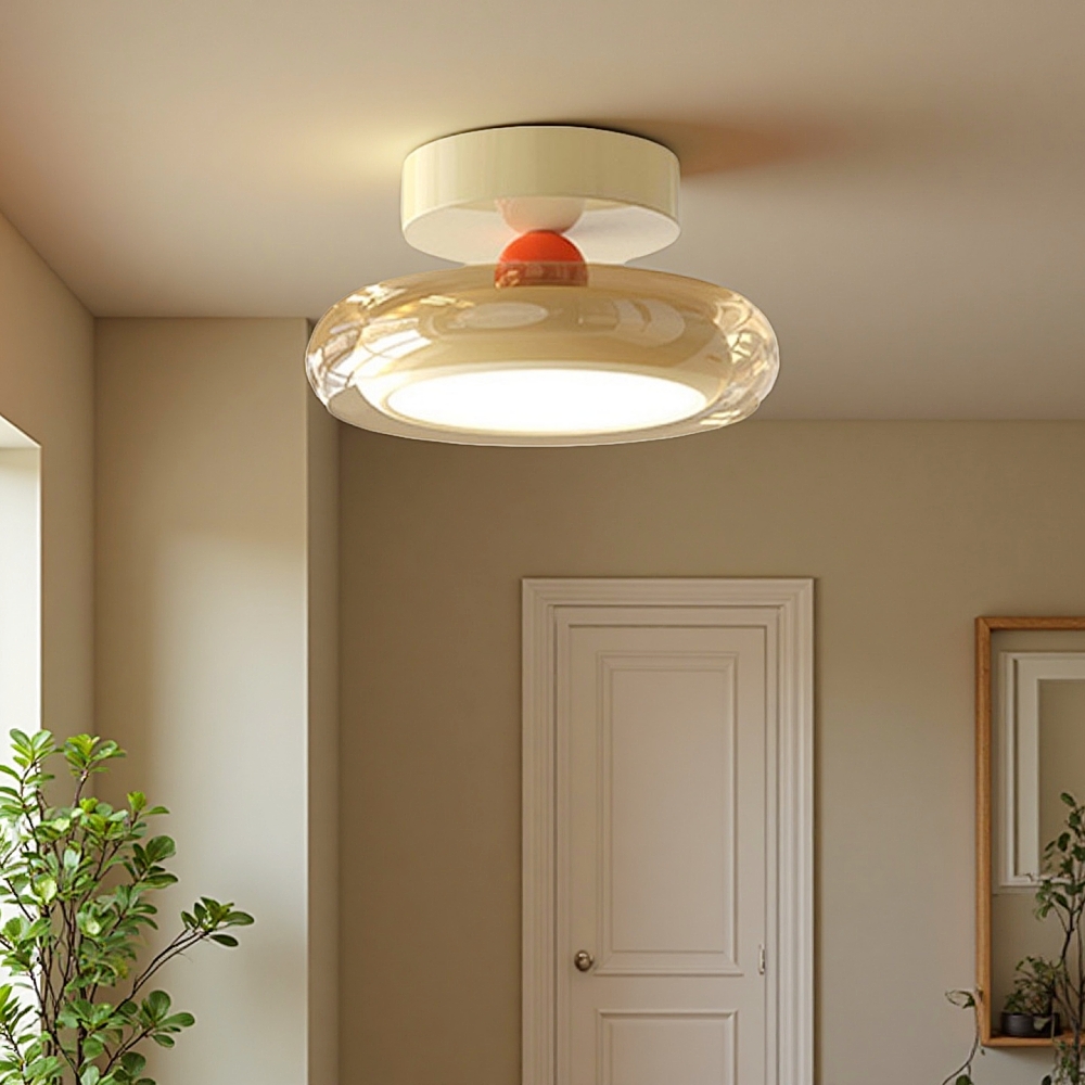 Modern Style Memphis Hallway Glass Ceiling Light