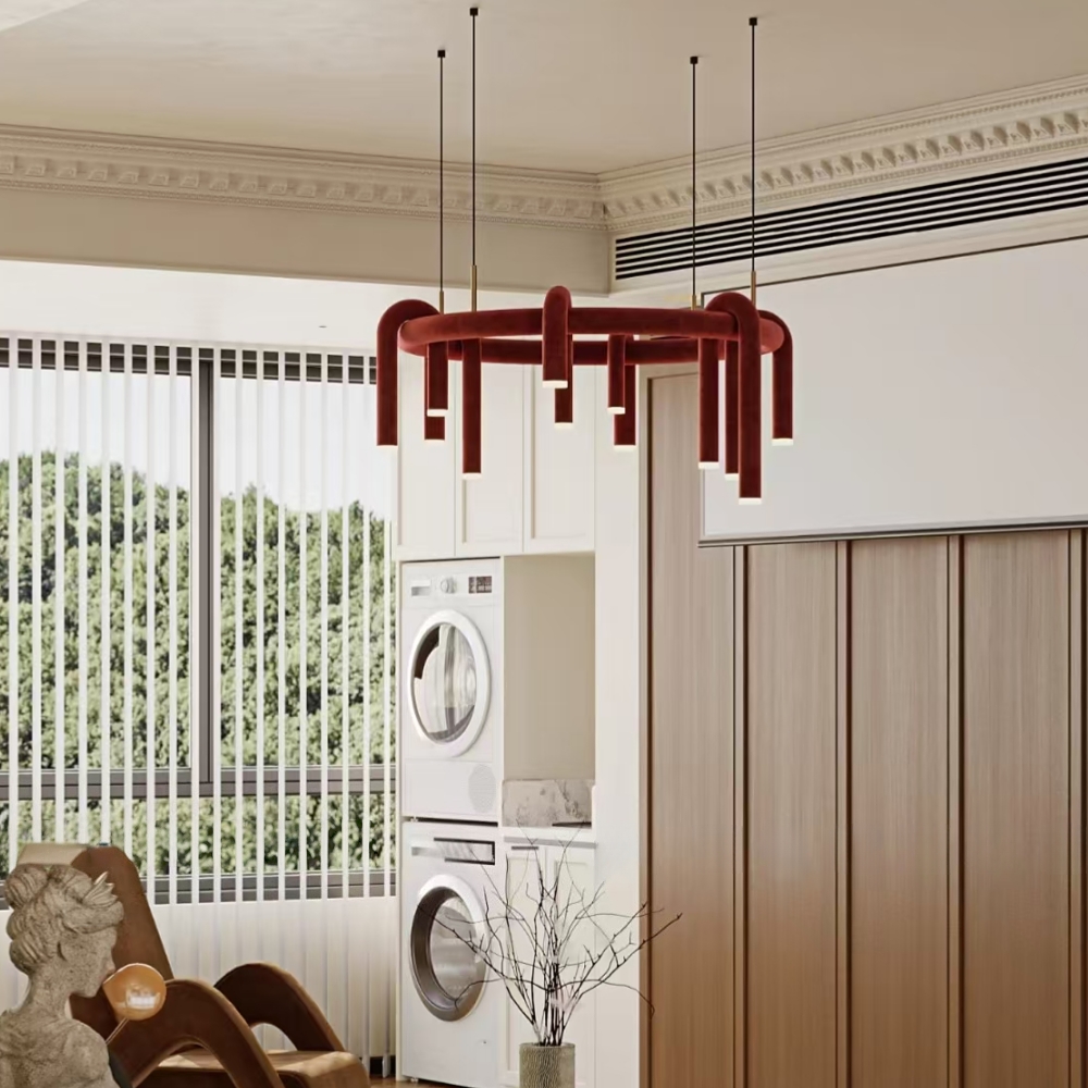 Nordic Modern U-Shaped Circular Pendant Light for Bedroom - Minimalist Creative Design