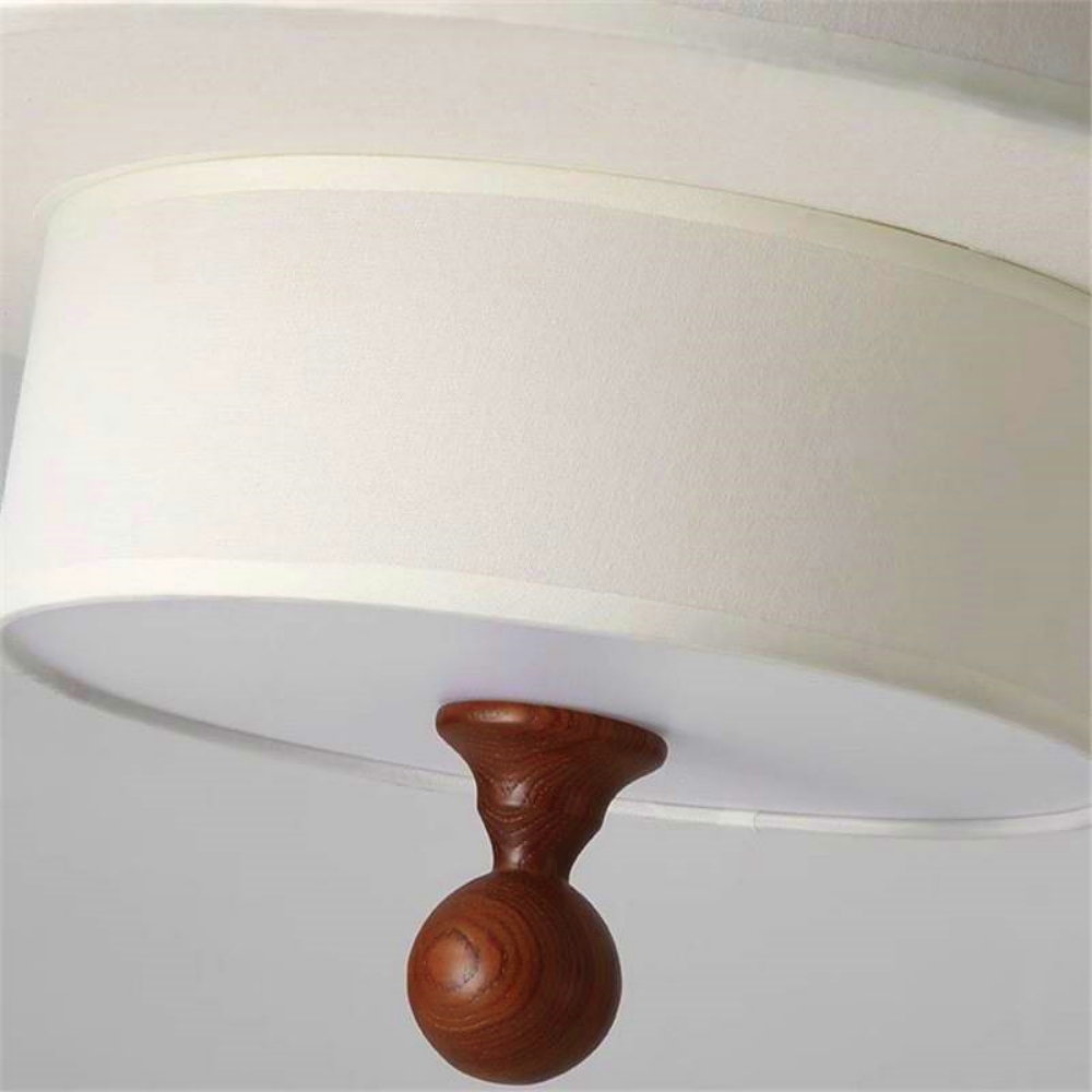 French Retro Color-Blocked Fabric Pendant Light