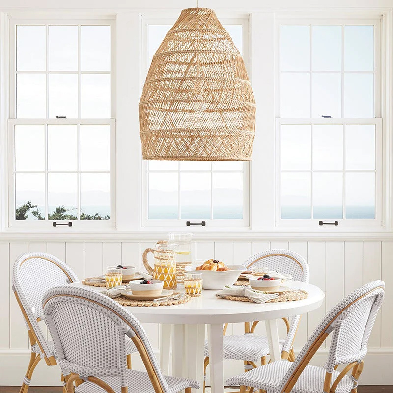 Basket Rattan Woven Lantern Chandelier Pendant Lamp Shade