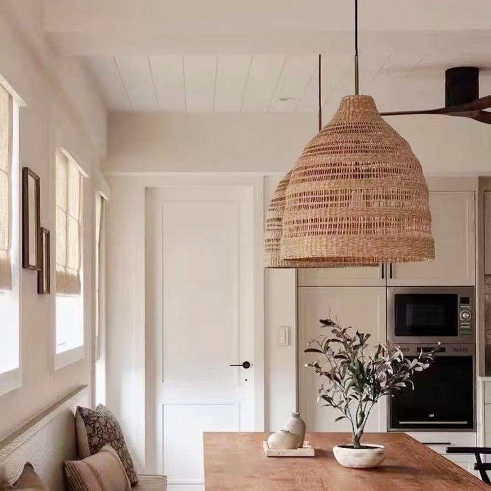 Handwoven Natural Water Plants Pendant Lamp