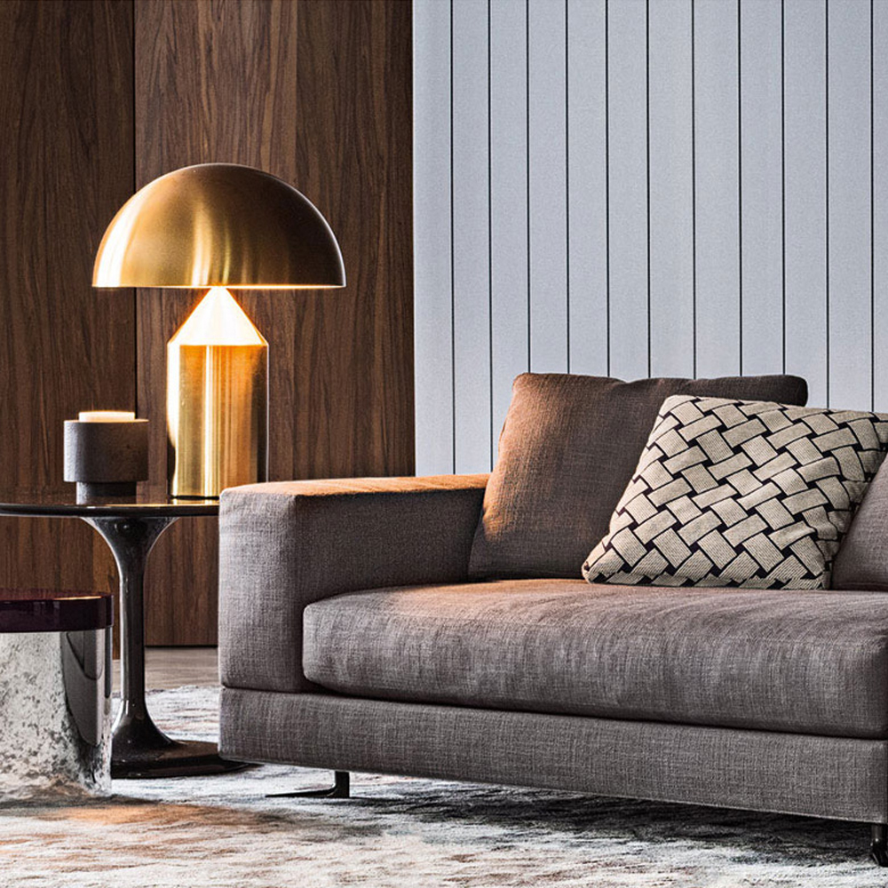 Nordic Luxury Creative Designer Mushroom Table Lamp Simple Metal Bedroom Bedside Lamp