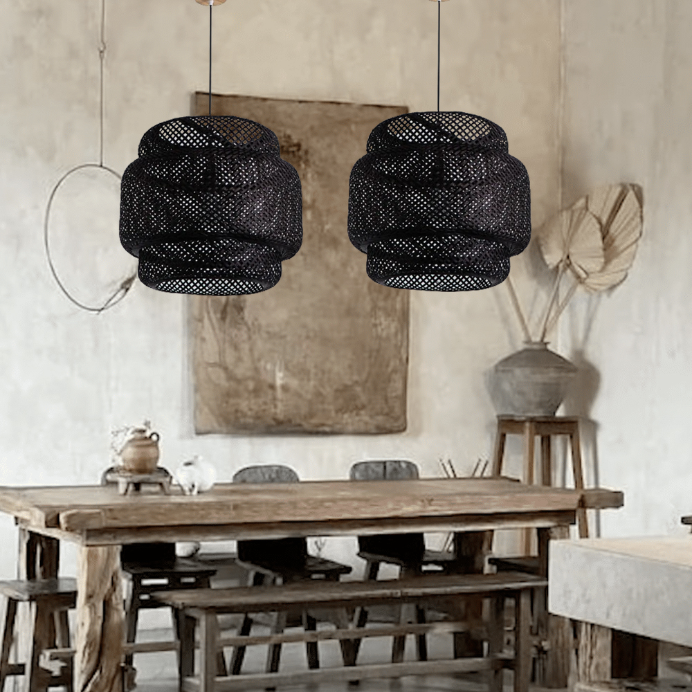 Handmade Sophisticated Bamboo Pendant Lamp Coastal Interior Decor Lighting