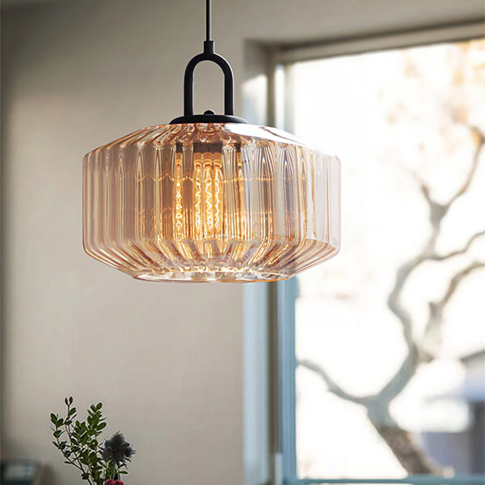 Modern Stained Glass Pendant Light Farmhouse Living Room Chandeliers
