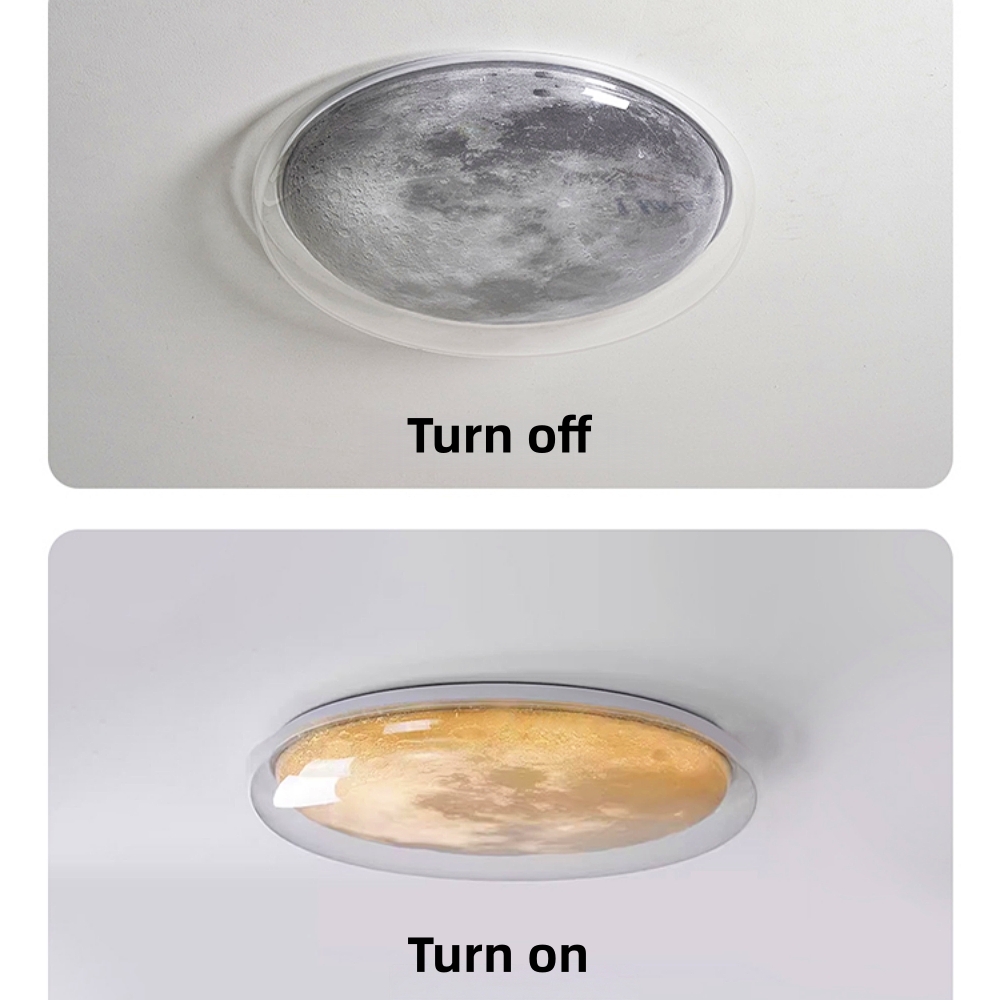 Modern Creative Semi-Circular Moon Acrylic Ceiling Light Bedroom Ambient Lighting