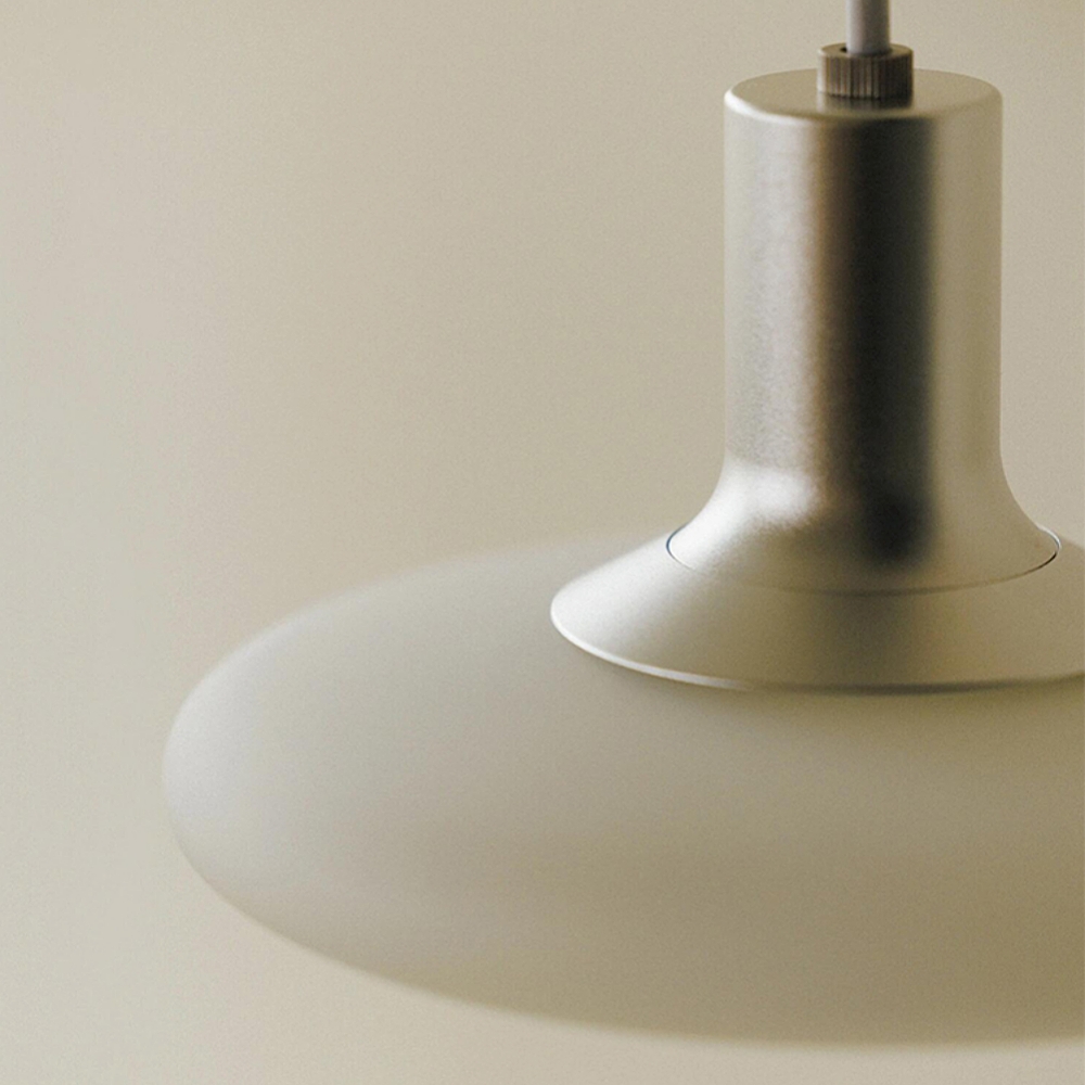 Nordic Cream White Glass Pendant Lamp Minimalist Ambient Lighting