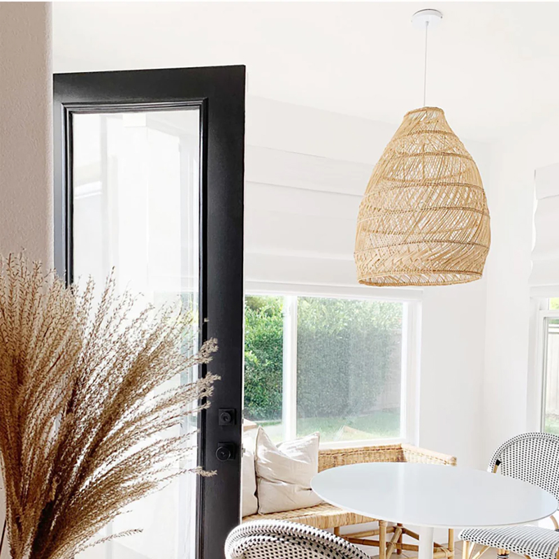 Basket Rattan Woven Lantern Chandelier Pendant Lamp Shade