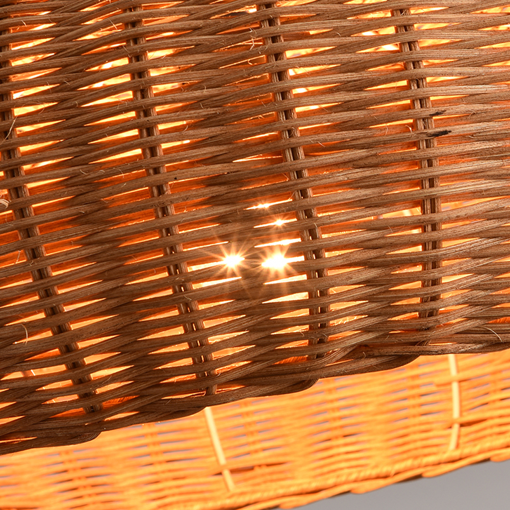 Wabi-sabi Rattan Hanging Light Bird's Nest Hand-woven Retro Lampshade