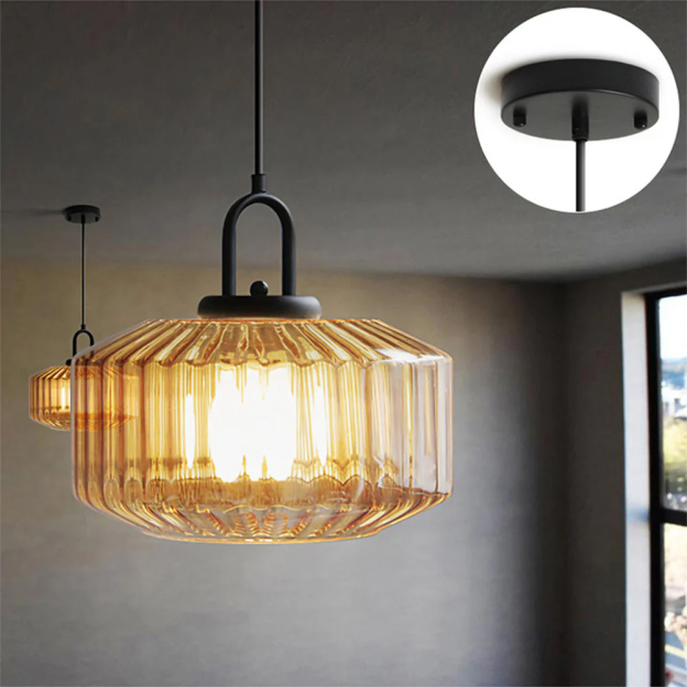 Modern Stained Glass Pendant Light Farmhouse Living Room Chandeliers