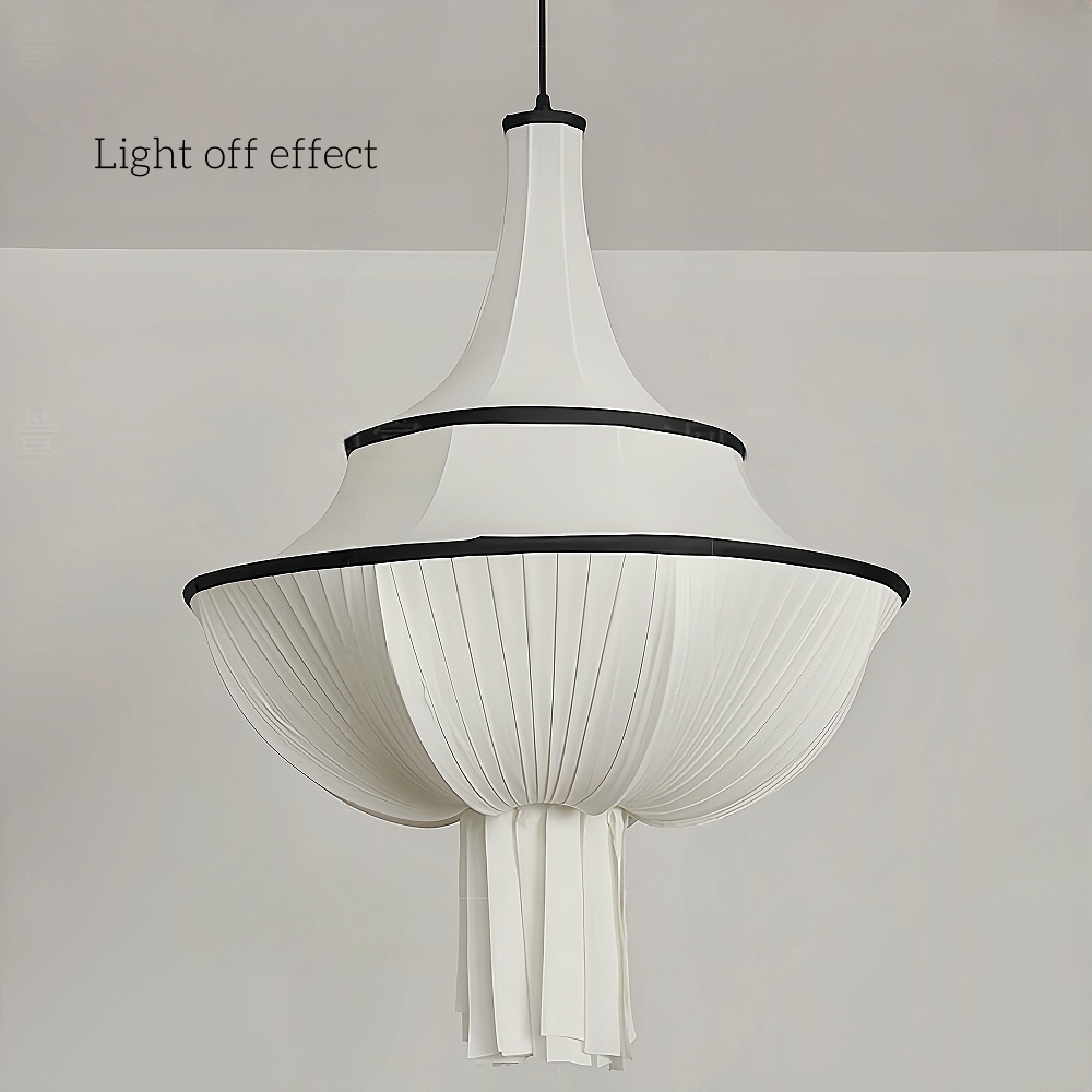 French Cream Style Satin Fabric Chandelier