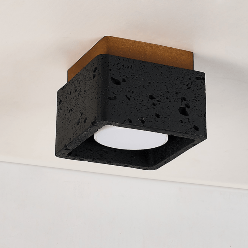 Wabi-Sabi Black Travertine Mini Pendant Lamp