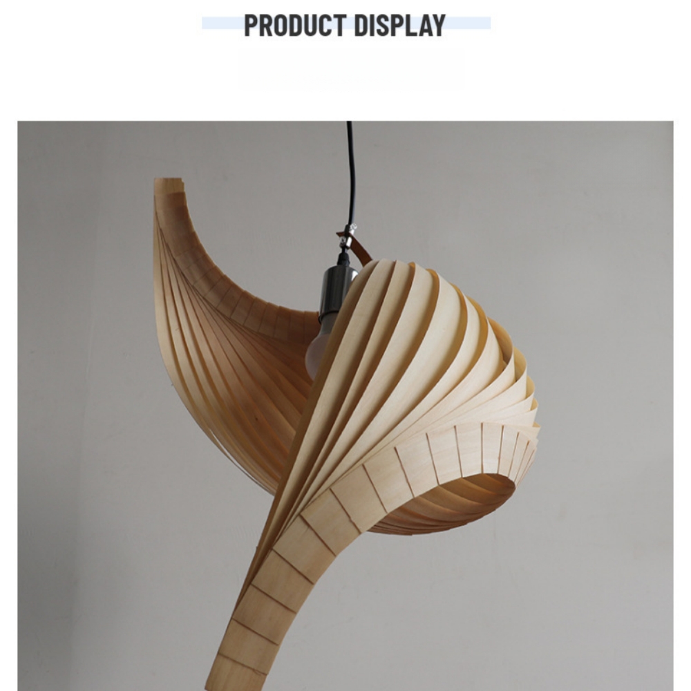 Loft Japanese Conch Art Restaurant Wooden Pendant Light