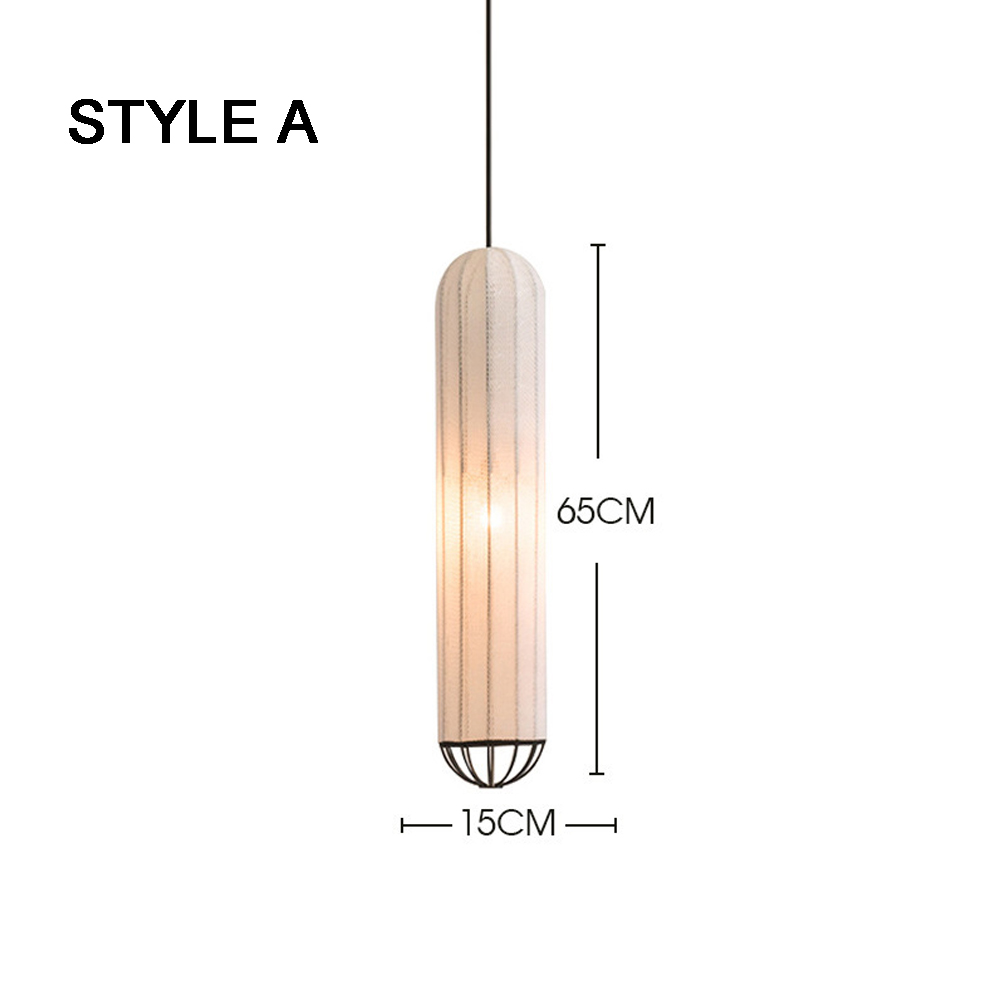 3 Lights Art Pendant Lamp Modern Minimalist Fabric Chandelier Creative Corridor Decoration