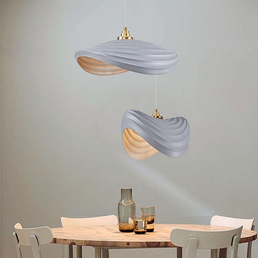Nordic Minimalist Cream Resin Pendant Lamp