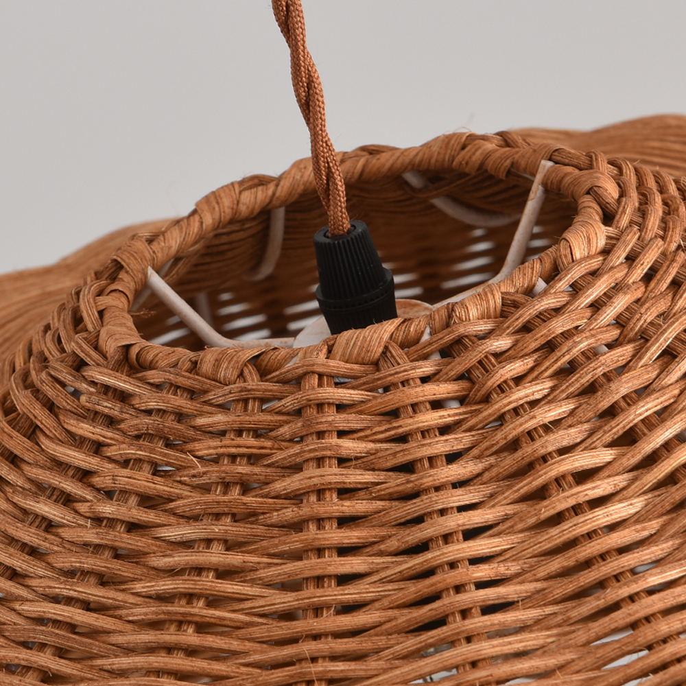Wabi-sabi Rattan Hanging Light Bird's Nest Hand-woven Retro Lampshade