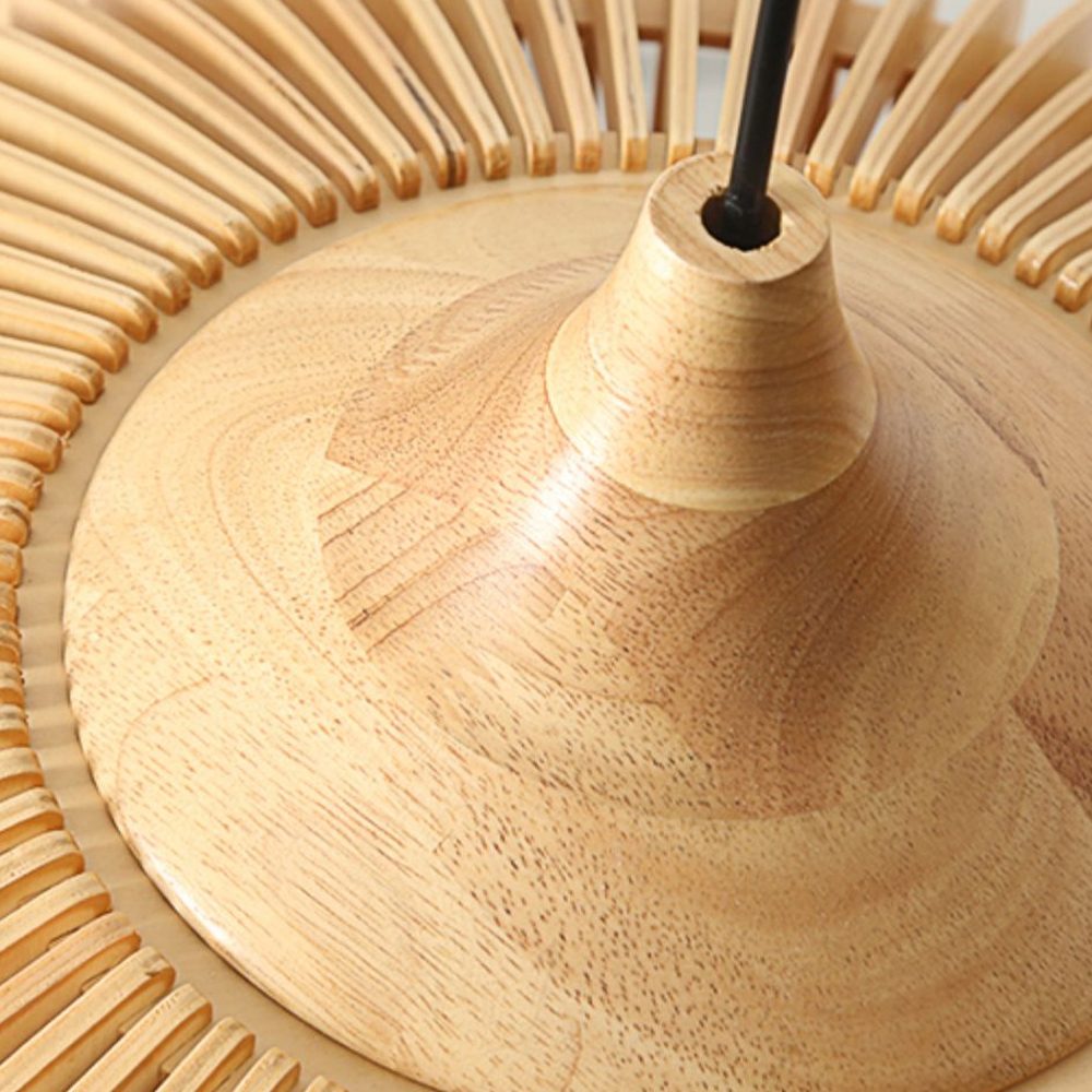 Nordic Wood Art Creative Living Room Pendant