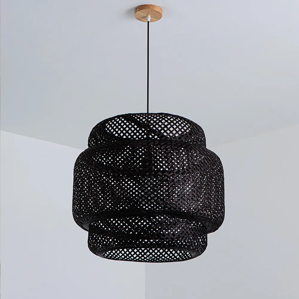 Handmade Sophisticated Bamboo Pendant Lamp Coastal Interior Decor Lighting