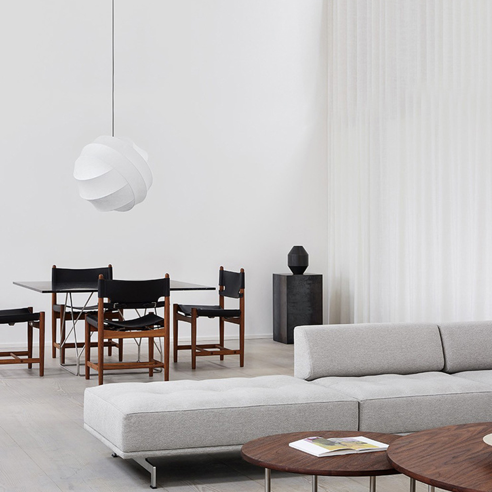 Wabi Sabi Living Room Decorative Lighting Japanese Silk Fabric Pendant Light