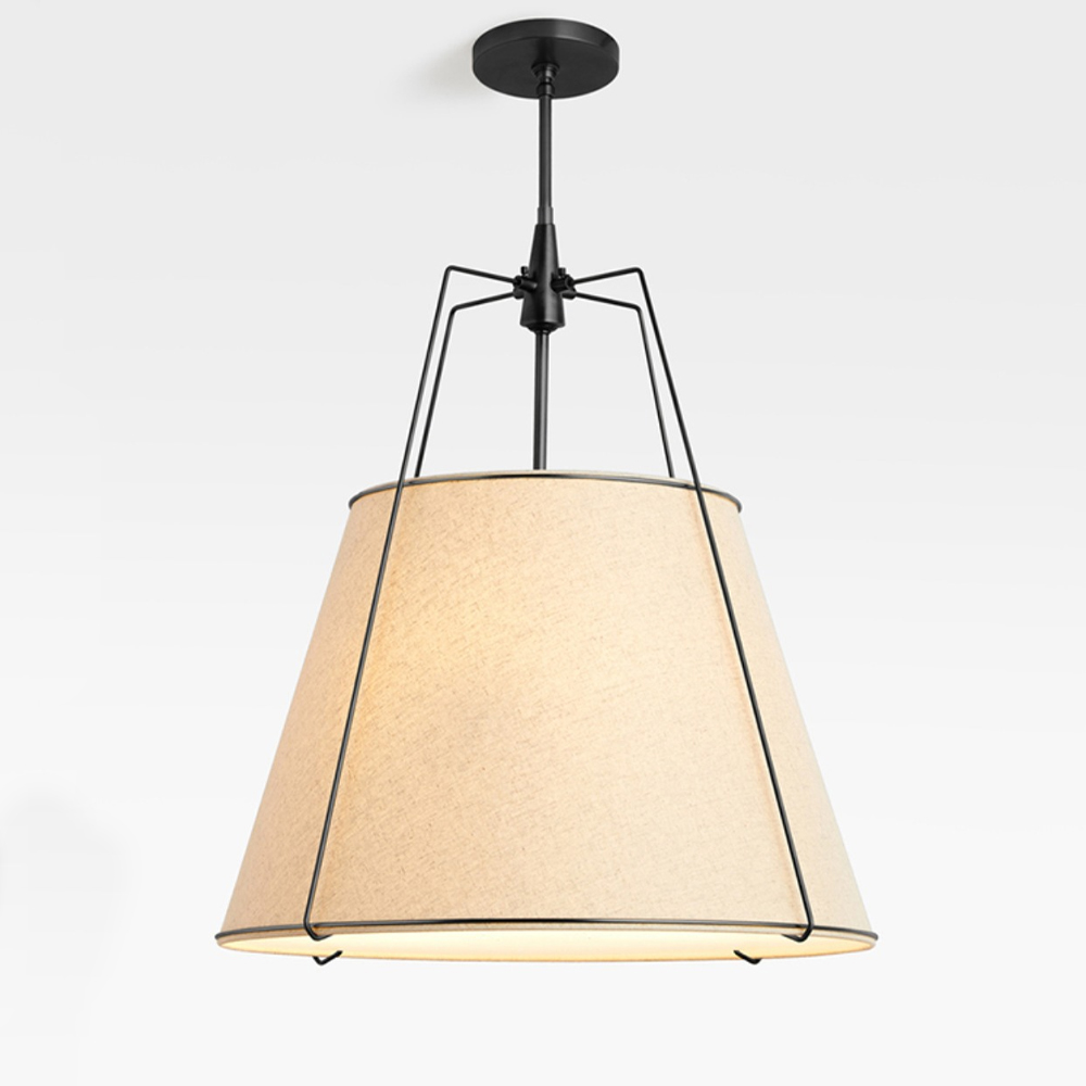 Vintage Living Room Fabric Chandelier Simple Dining Room Pendant Light