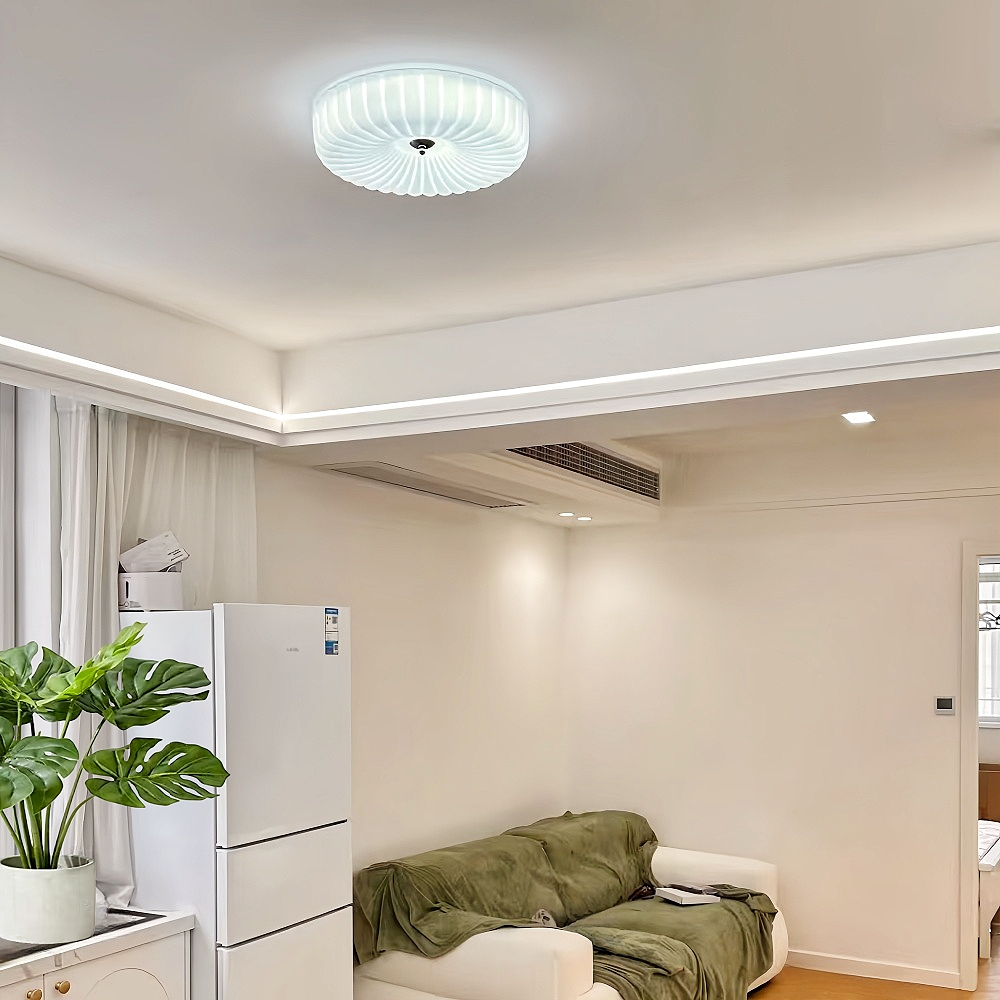 Medieval Cream Style Bauhaus Glass Ceiling Light