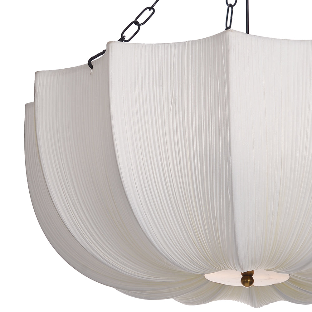 Wabi-Sabi Fabric Pendant Light Living Room Bedroom Lighting Fixtures