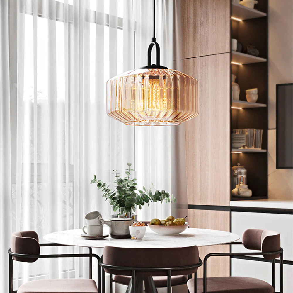 Modern Stained Glass Pendant Light Farmhouse Living Room Chandeliers