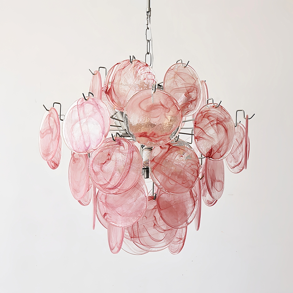 Italian Style Vintage Colored Multi-Layer Handmade Glass Pendant Light