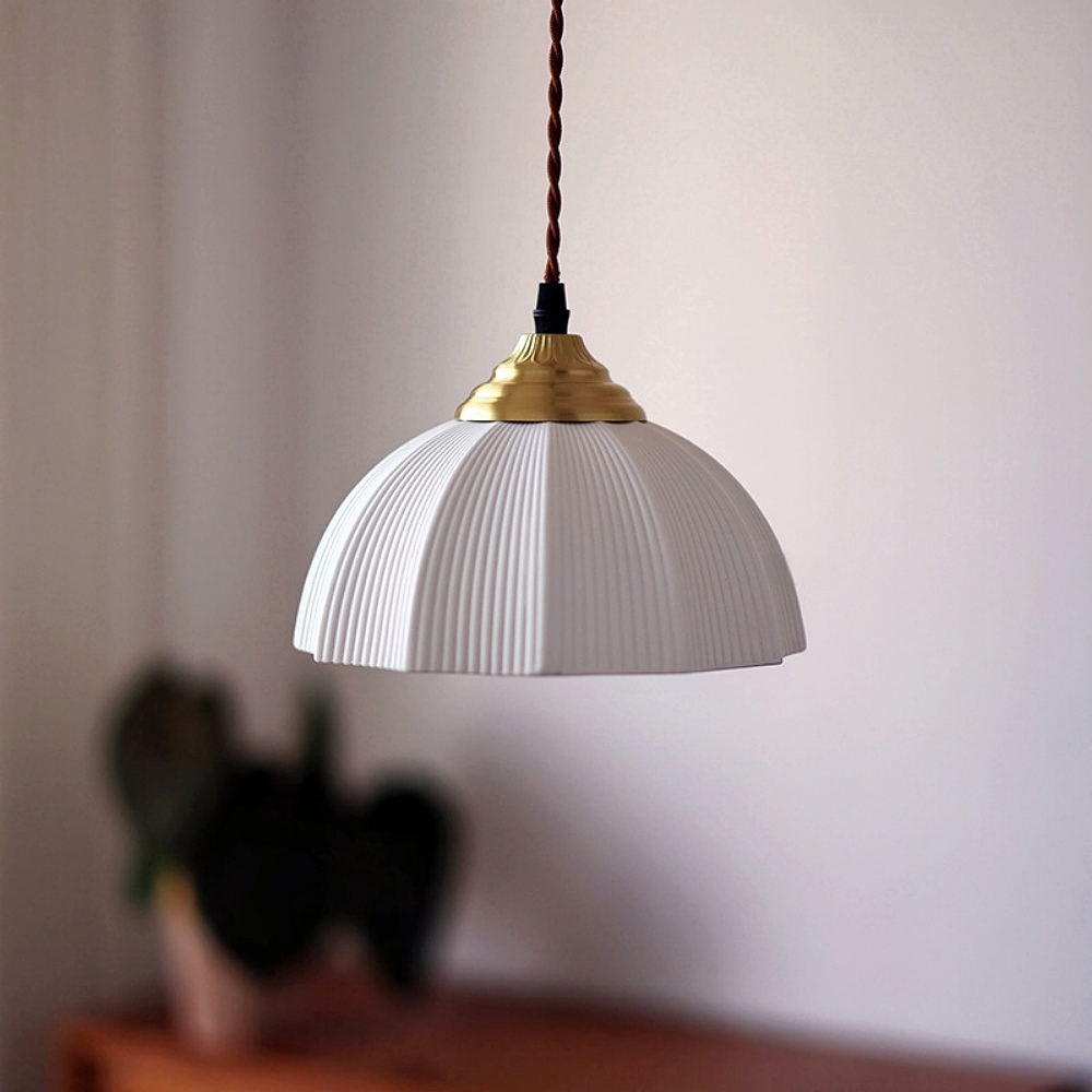 Modern bedroom bedside lamp minimalist and creative circular glass chandelier