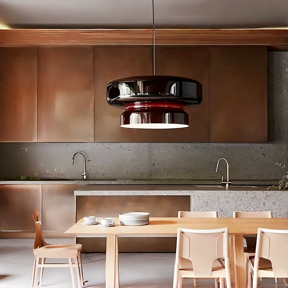 Spanish Style Colorful Creative Glass Double Layered Pendant Light