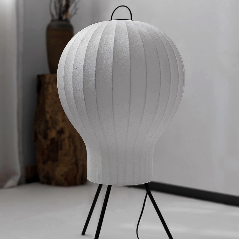 Modern Style Pear Shaped Silk Floor Lamp Creative Living Room Lighting Decoration