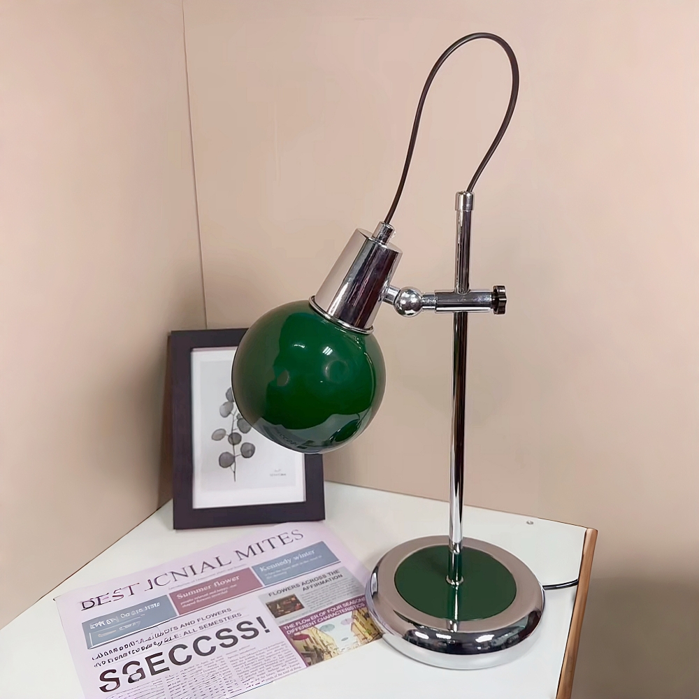Retro Bauhaus Contrast Color Adjustable Arm Table Lamp
