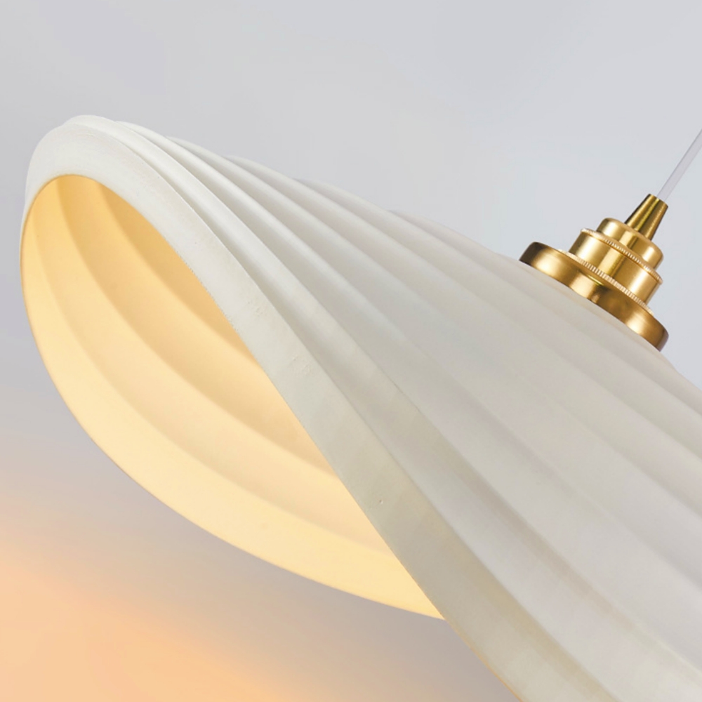 Nordic Minimalist Cream Resin Pendant Lamp