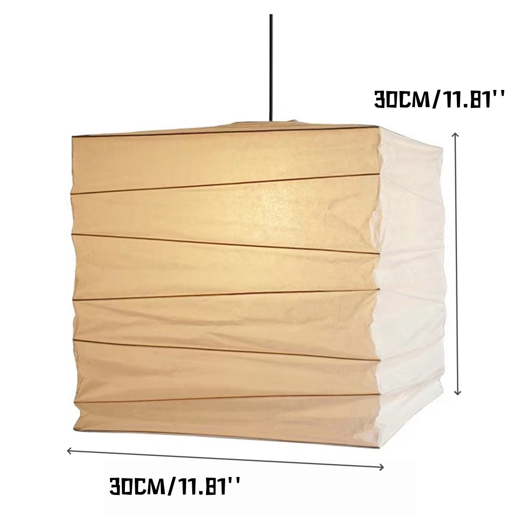 Japanese Style Paper Art Square Pendent Lamp