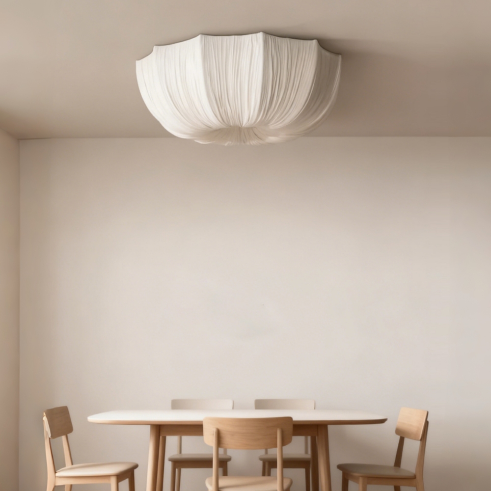 Japanese Retro Wabi-Sabi Style Fabric Pendant Light Living Room Bedroom Lighting Fixtures